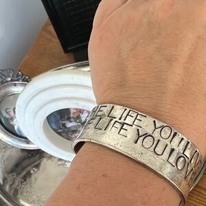 Silver Tone Cuff Bracelet As Found